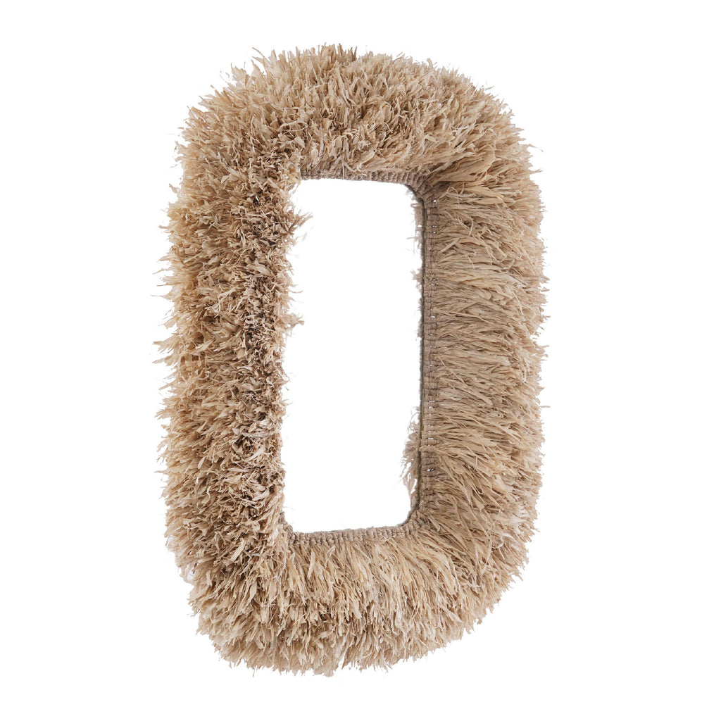 Palm 29.6"x43.4" Natural Sisal Rectangular Wall Mirror