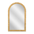 Bama 48" x 79" Jumbo Natural Rattan Arched Wall Mirror