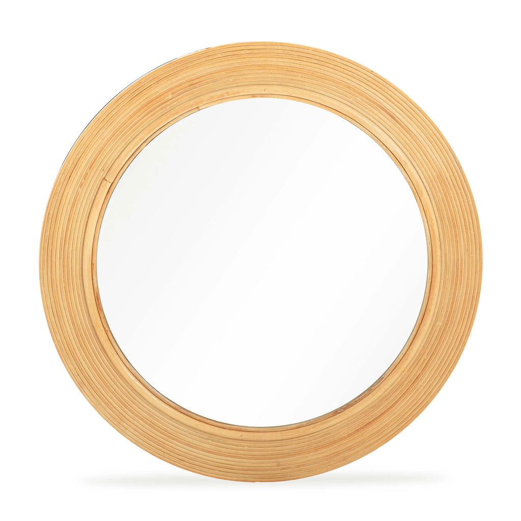 Tanya 43.5" Rattan Round Wall Mirror