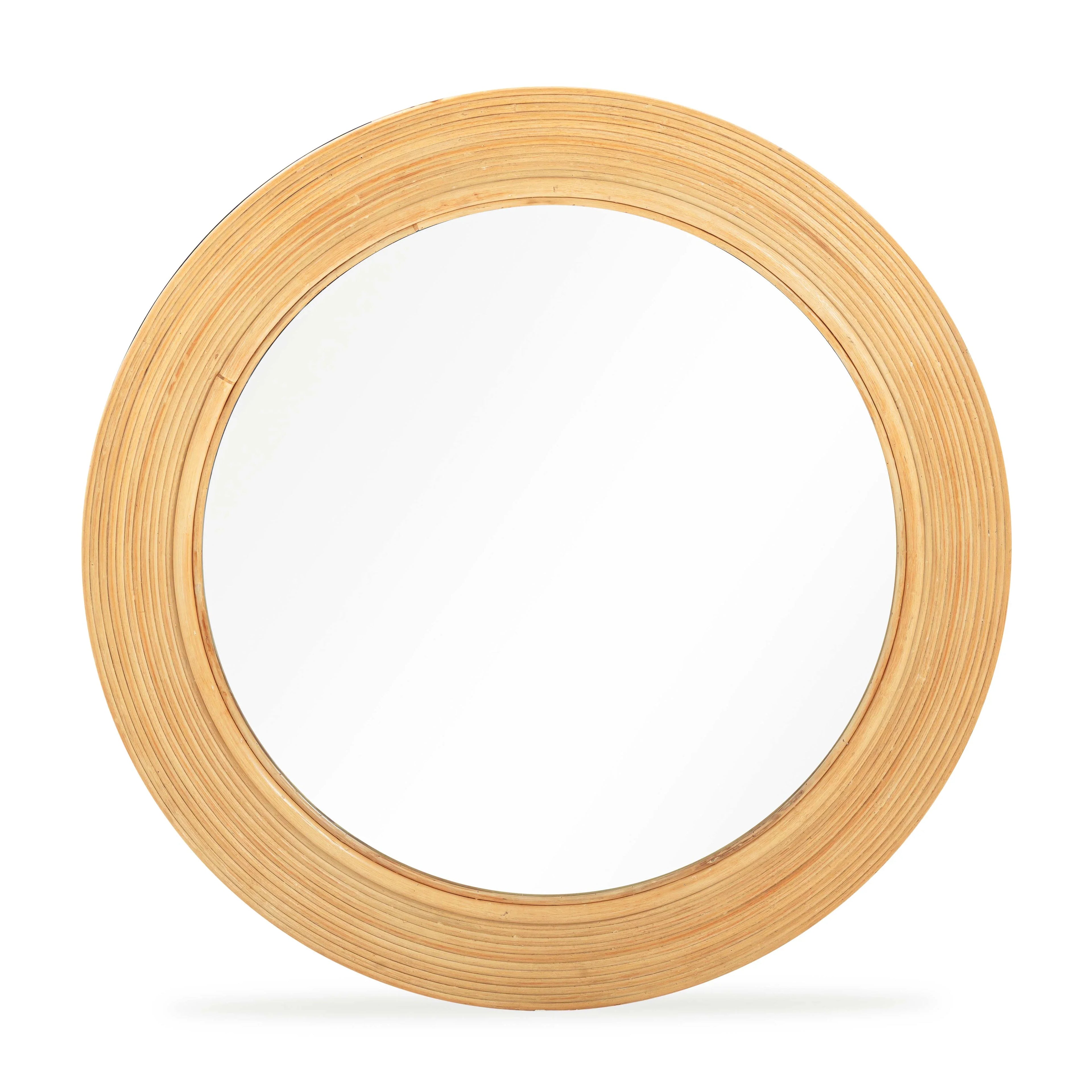 Tanya 43.5" Rattan Round Wall Mirror