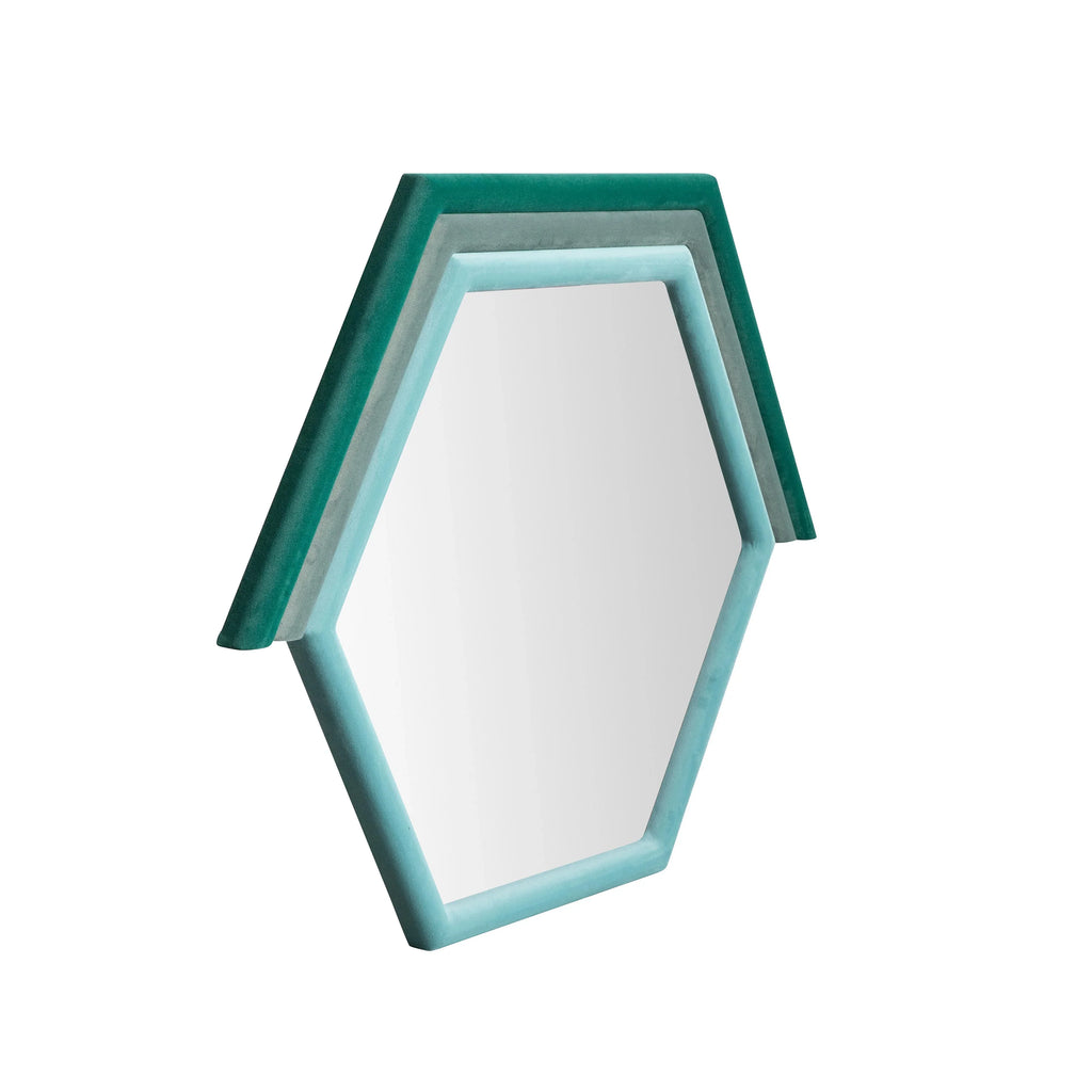 Lally 31.5"X24" Velvet Prism Wall Mirror