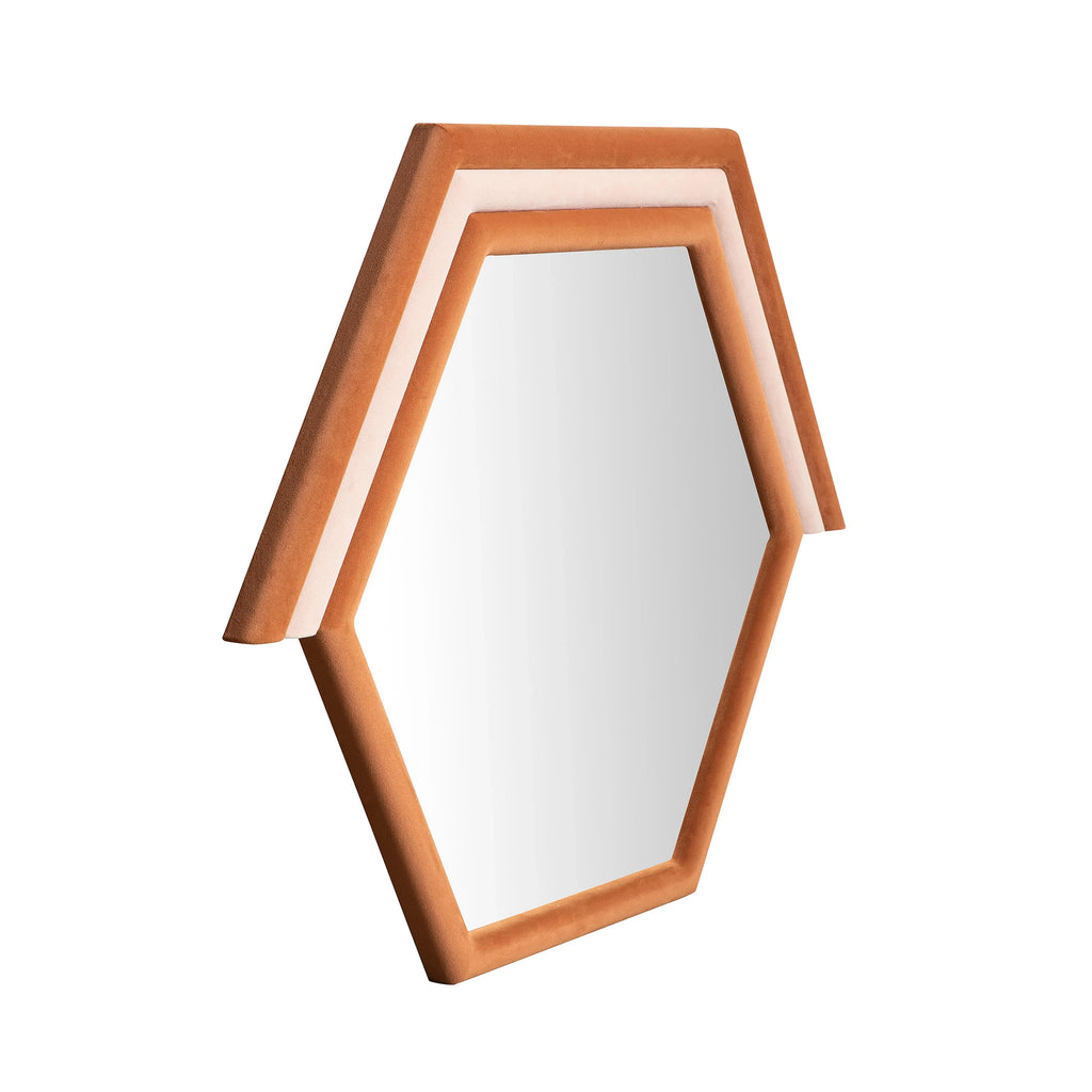 Lally 31.5"X24" Velvet Prism Wall Mirror