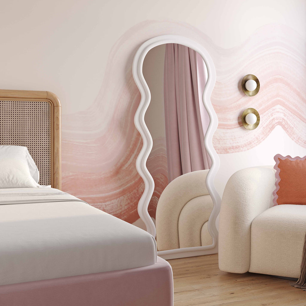 Rhodes 70" Velvet Floor Mirror