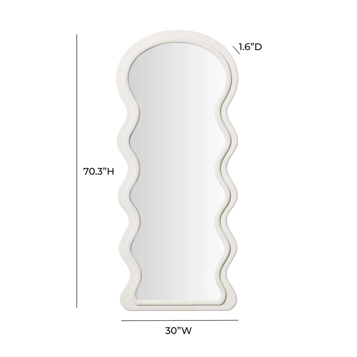 Rhodes 70" Velvet Floor Mirror