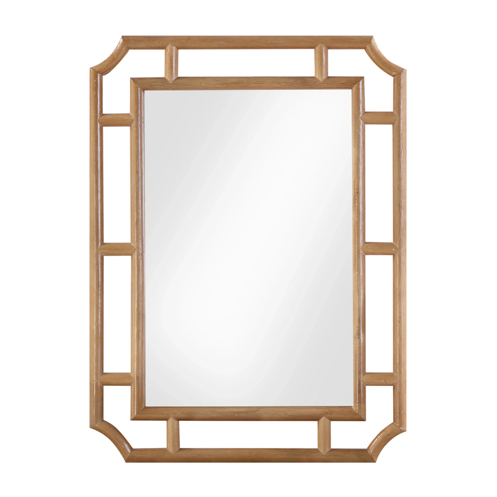 Cienna 24"x32" Natural Rattan Wall Mirror