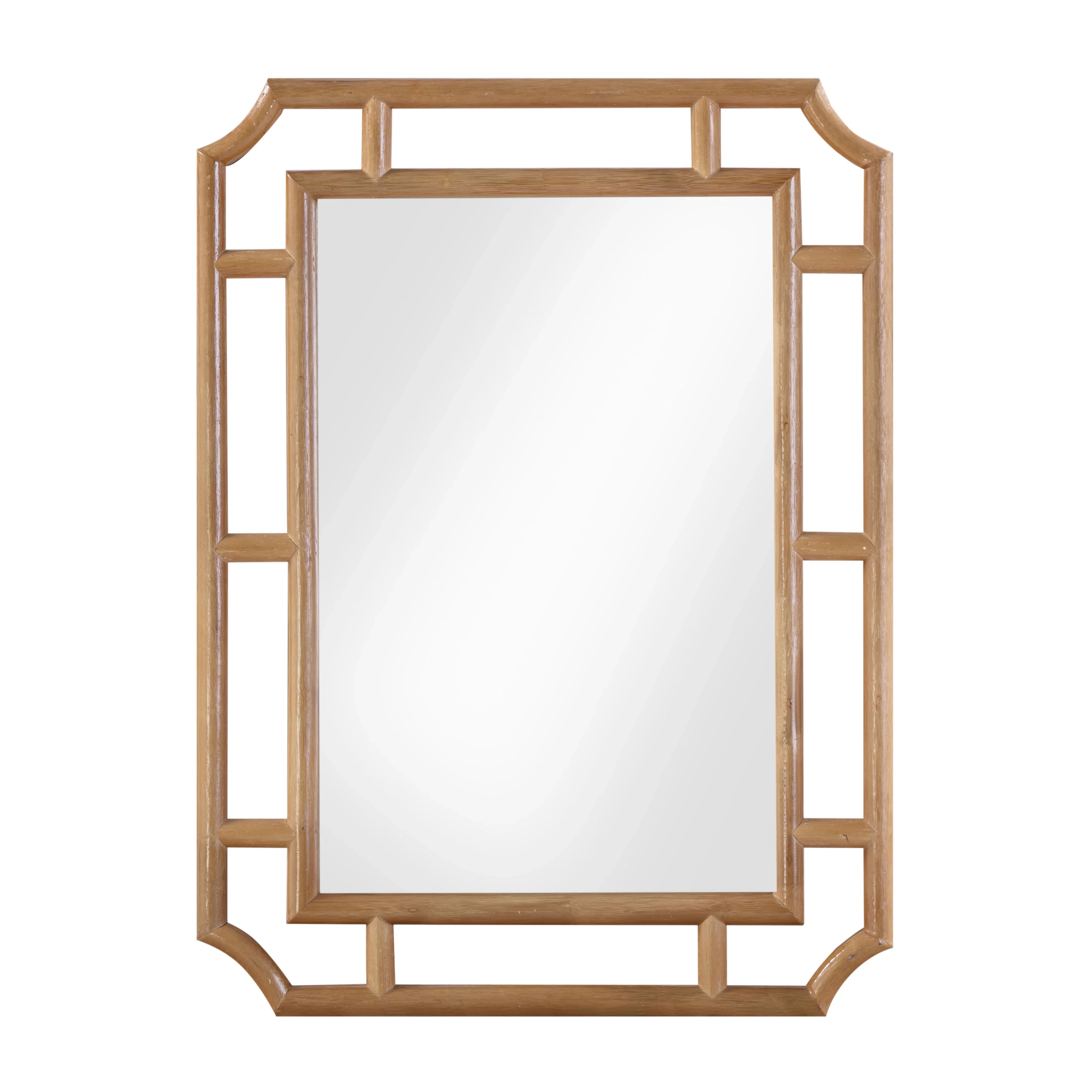 Cienna 24"x32" Natural Rattan Wall Mirror