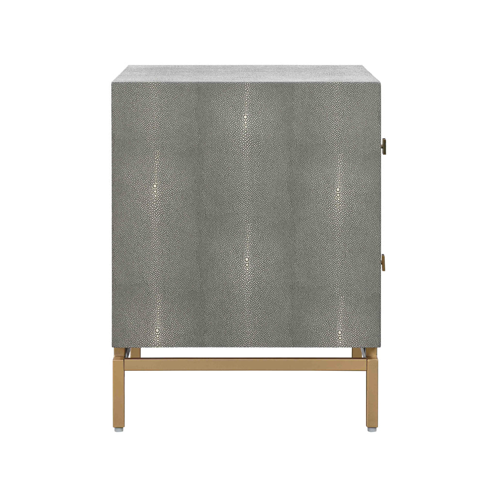 Pesce 25" Faux Shagreen 2-Drawer Nightstand