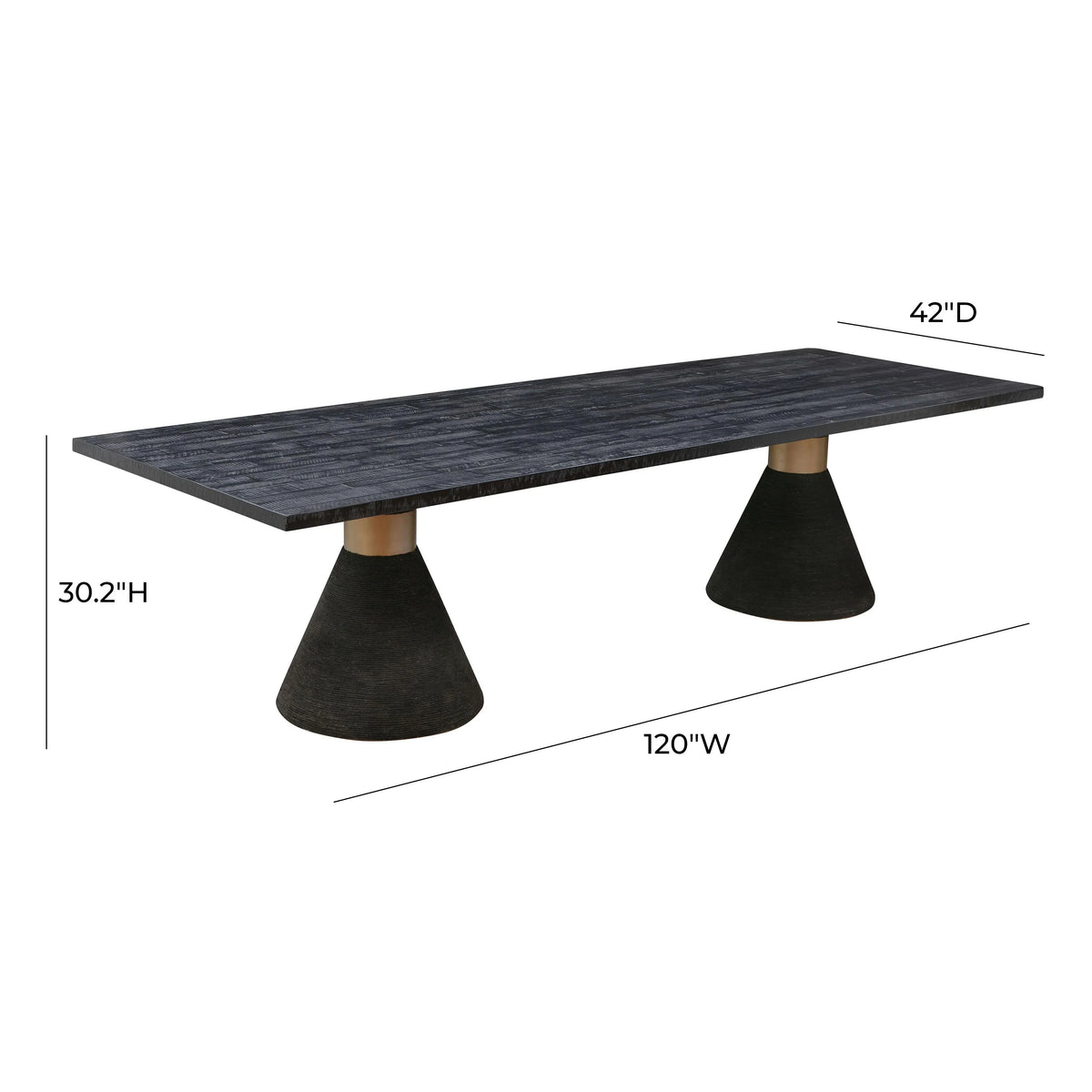 Rishi 120" Rope Rectangular Dining Table