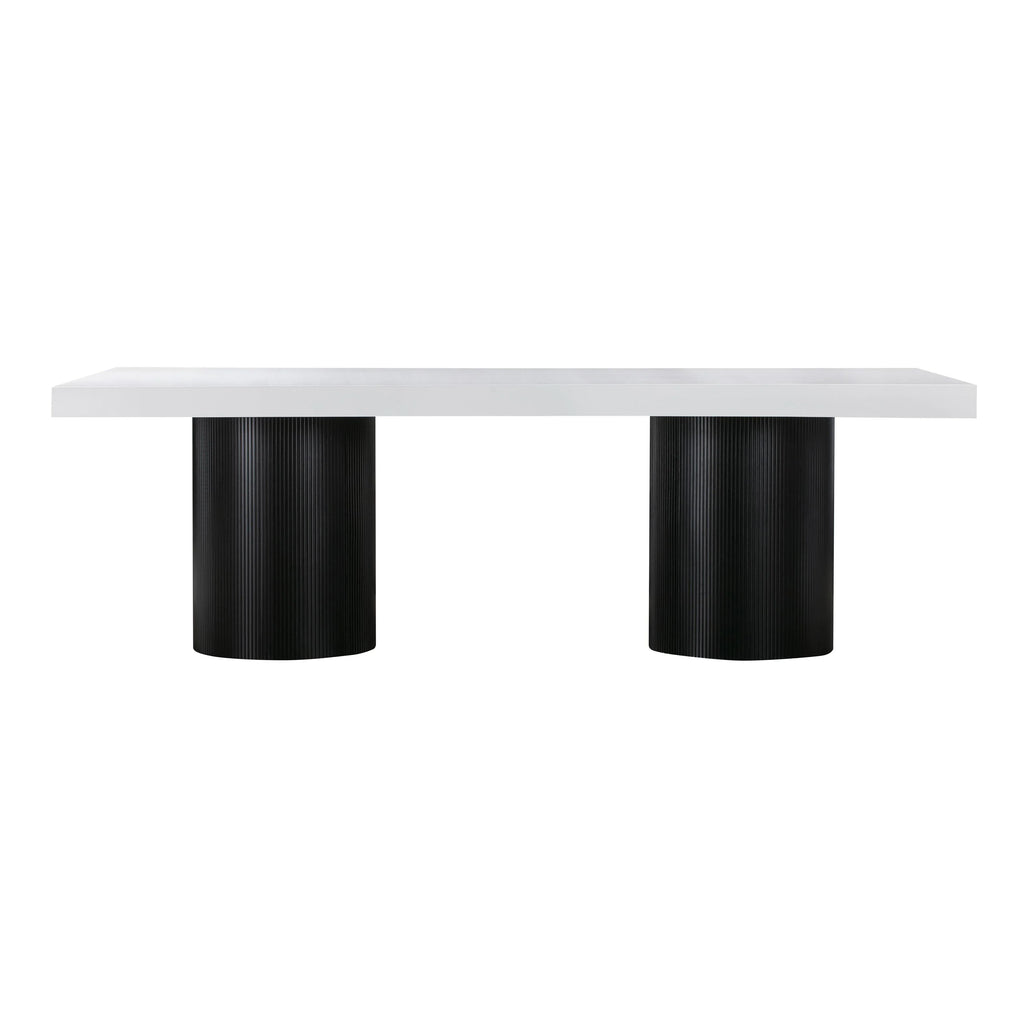 Nova 95" White Lacquer Rectangular Dining Table