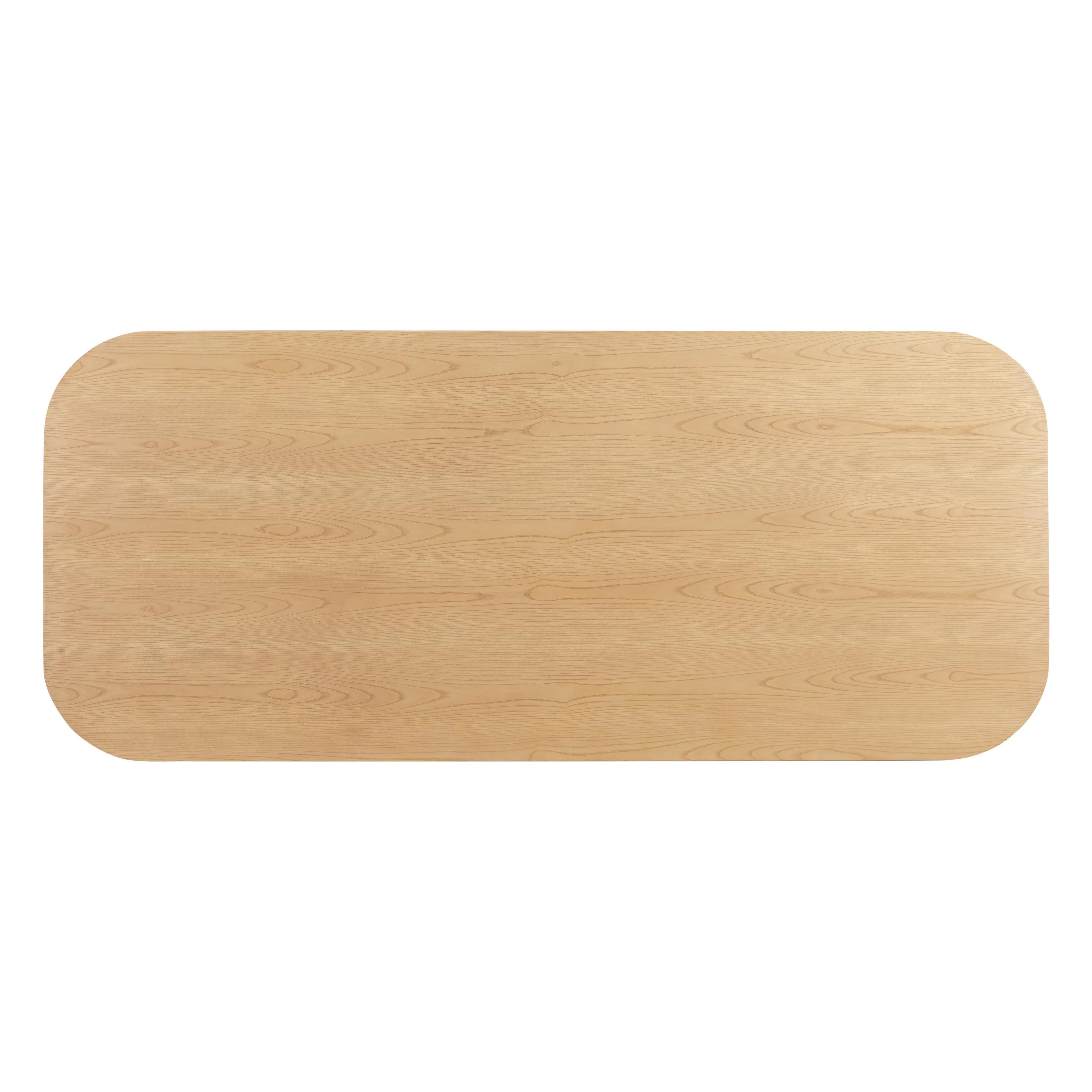 Akiba 96" Natural Ash & Rattan Rectangular Dining Table