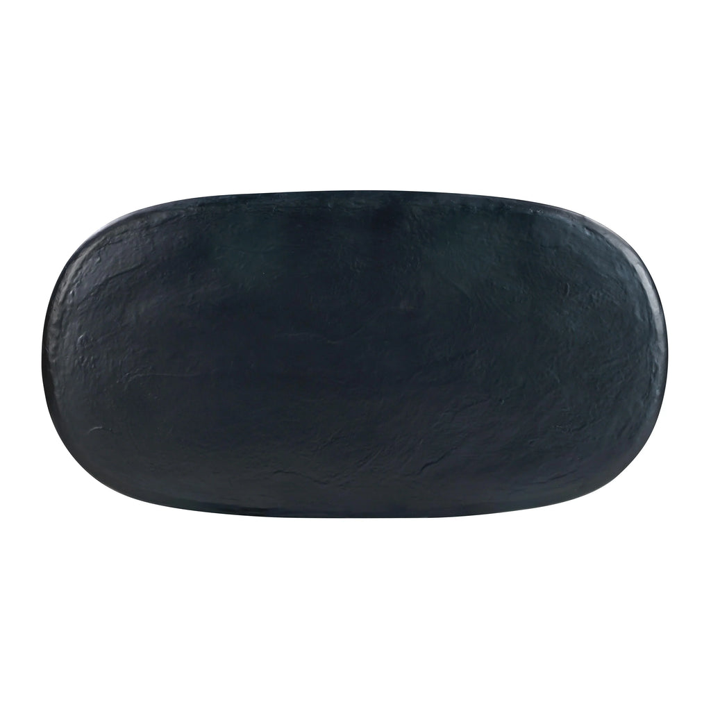 Elika 80" Faux Plaster Indoor / Outdoor Oval Dining Table