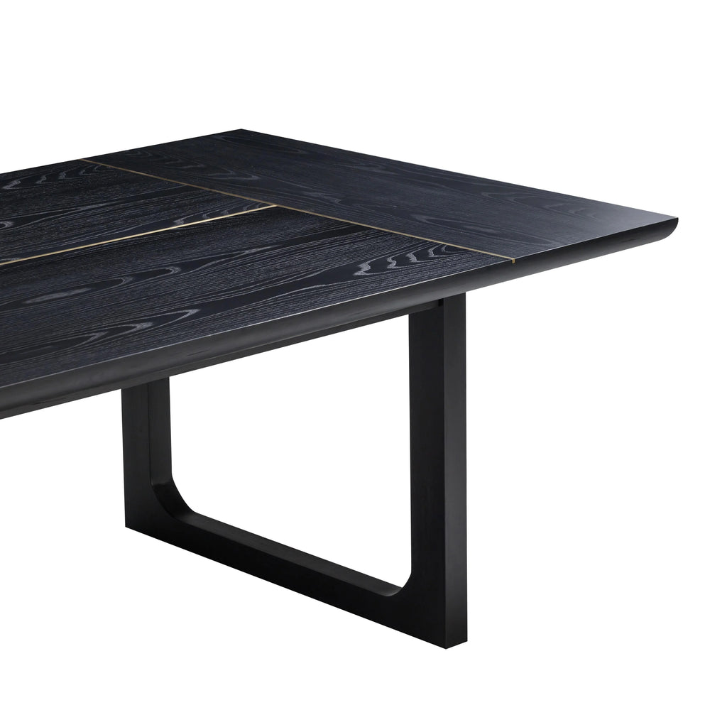 Shiloh 102" Black Ash Rectangular Dining Table