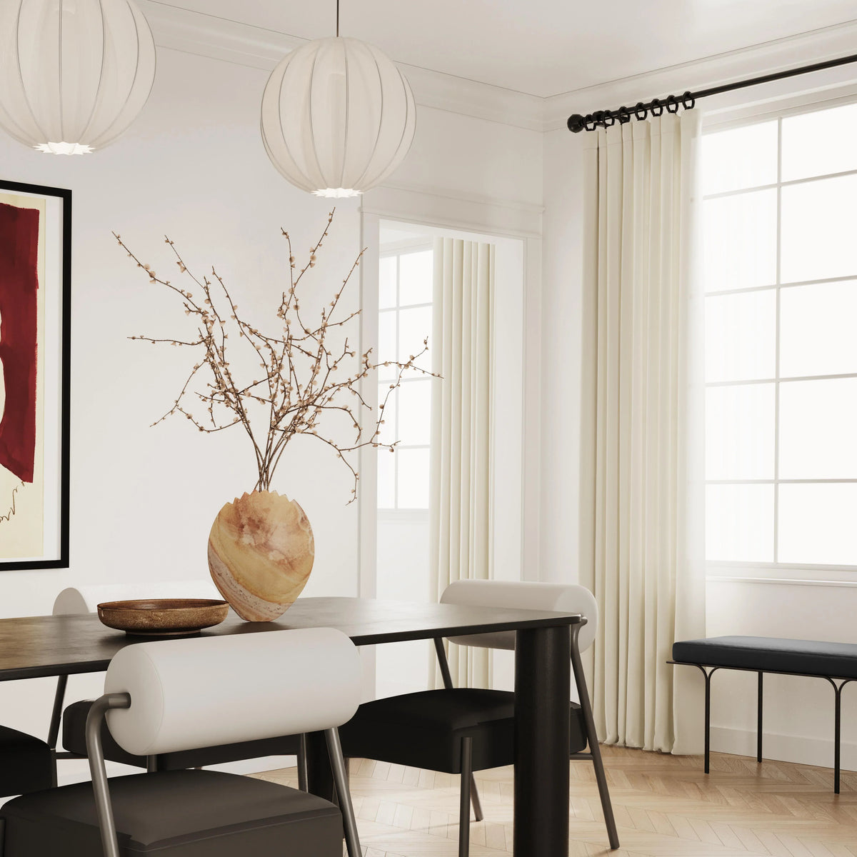 Akola 106" Oak Rectangular Dining Table