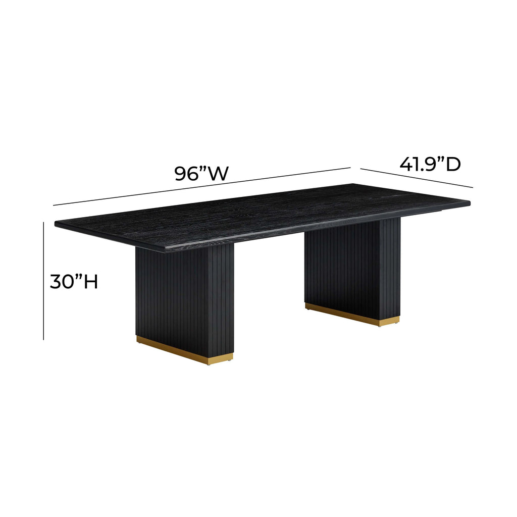 Chelsea 96" Oak Wood Rectangular Dining Table