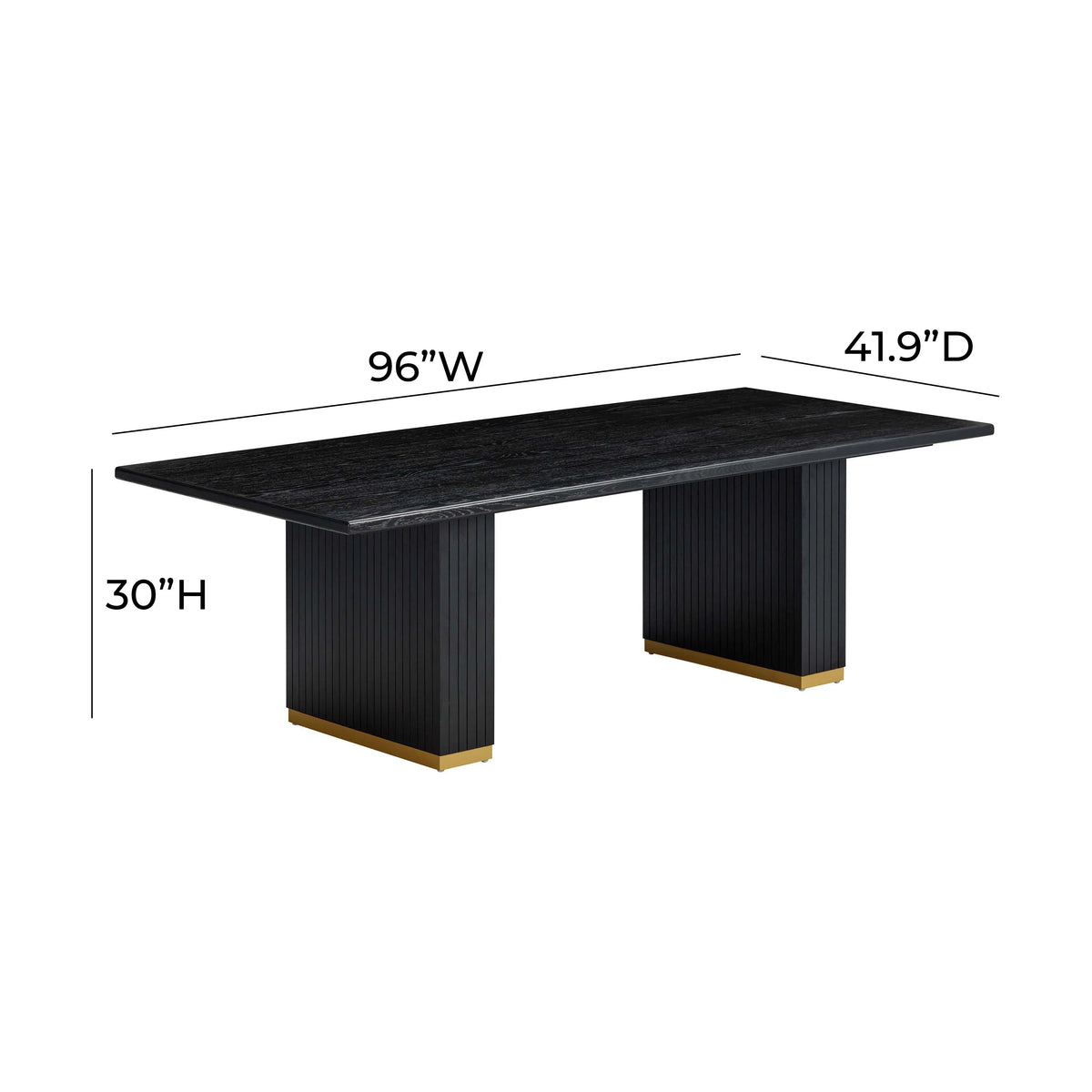 Chelsea 96" Oak Wood Rectangular Dining Table