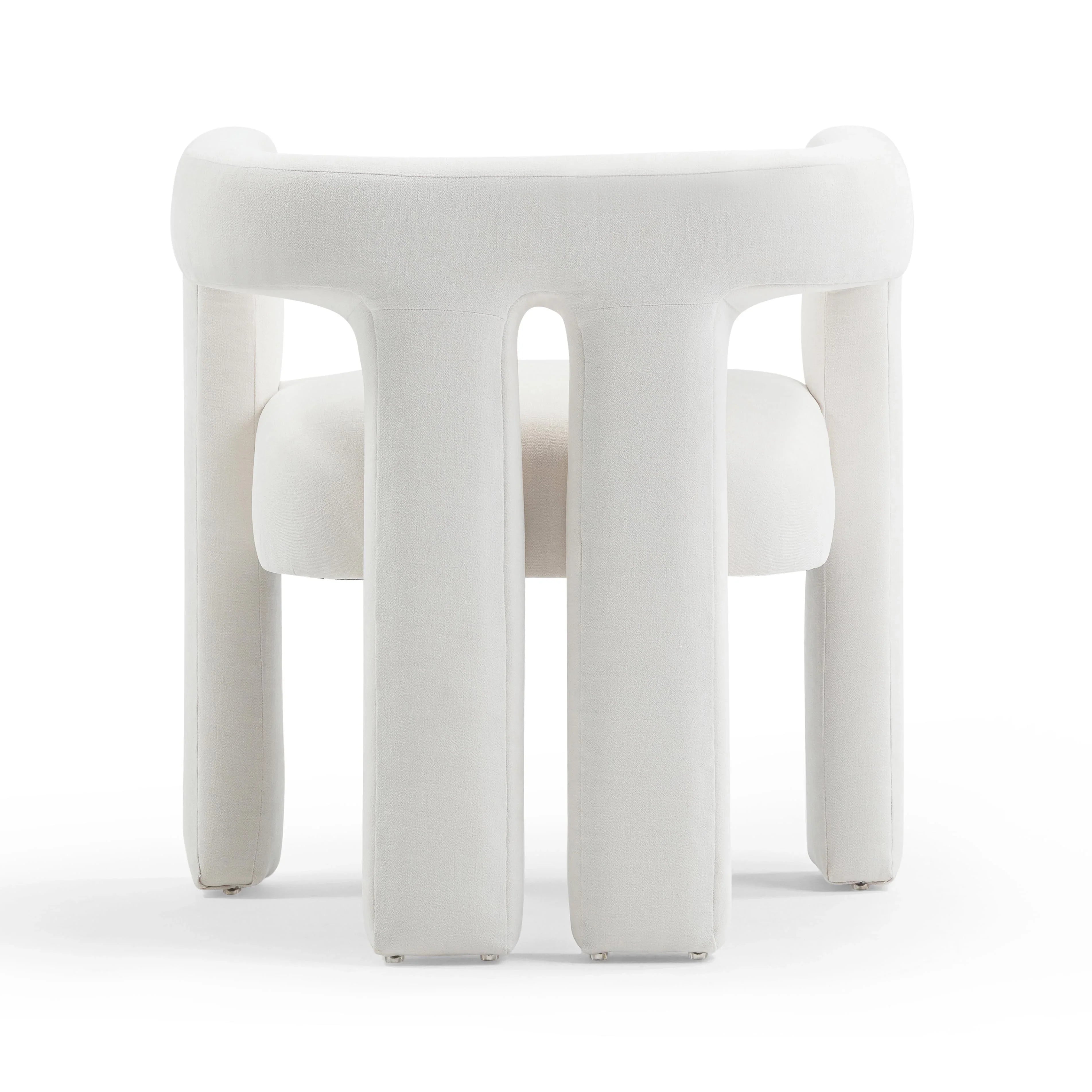 Sloane Bone White Upcycled Performance Fabric Accent Chair