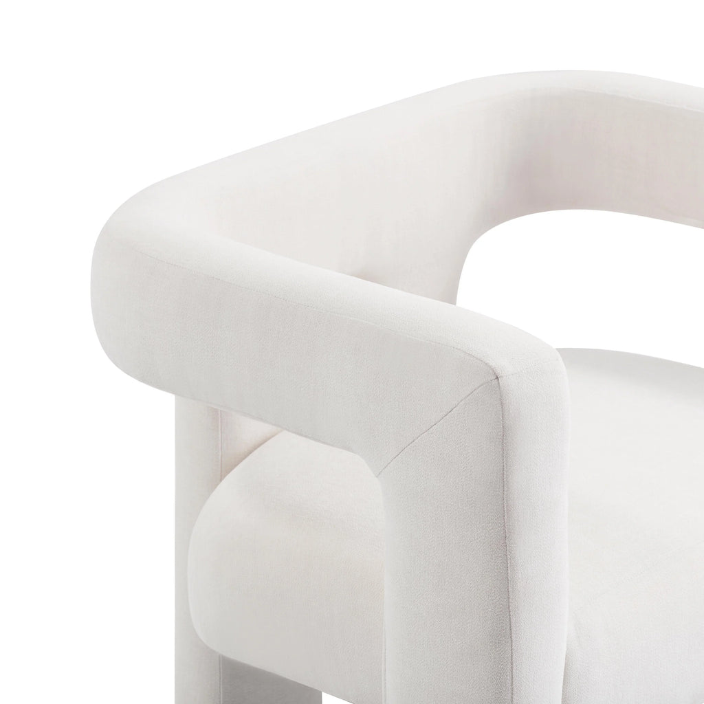 Sloane Bone White Upcycled Performance Fabric Accent Chair