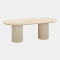Brut 86" Concrete Patterned Indoor/Outdoor 86" Oval Dining Table