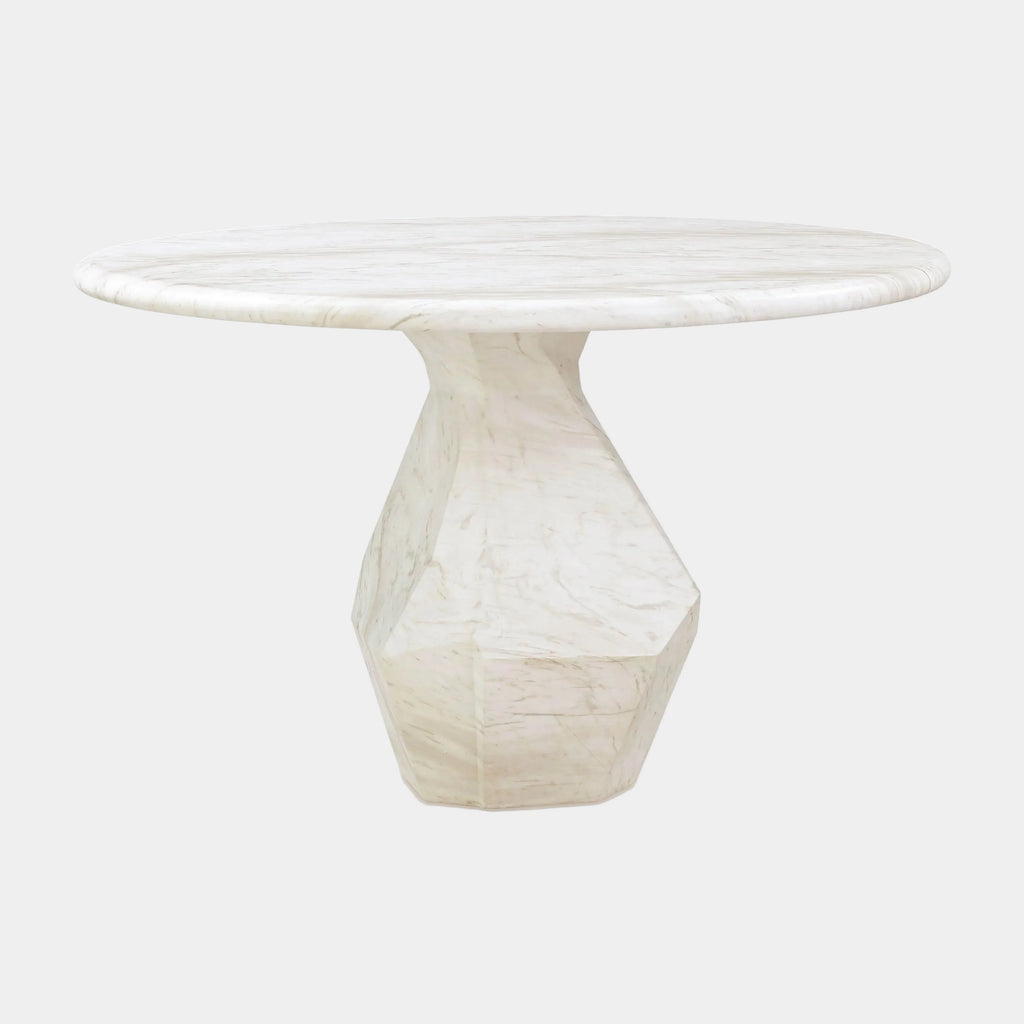 Esme 48" Faux Marble Indoor / Outdoor Round Dining Table