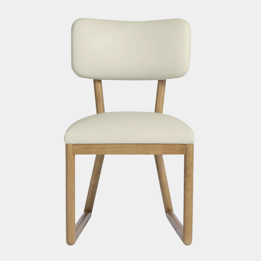 Bobbie Cream Contract-Grade Vegan Leather Dining Chair