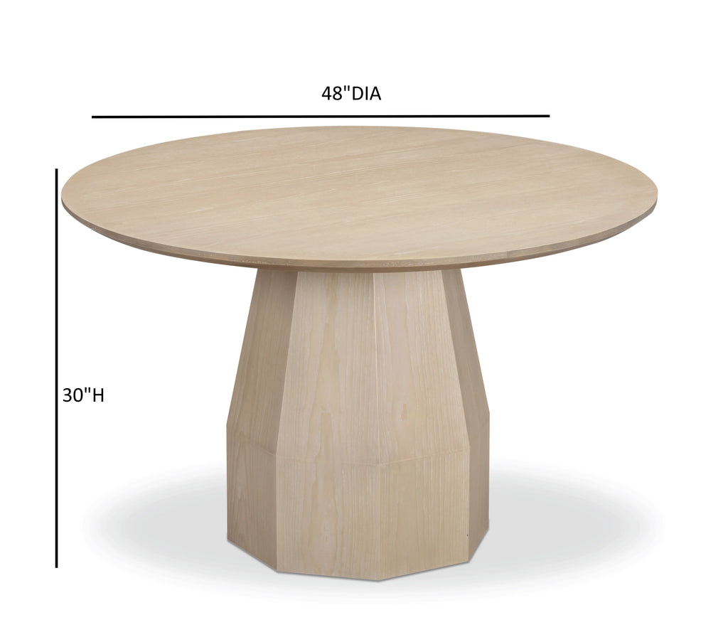 Brocha 48'' Ash Wood Round Dining Table