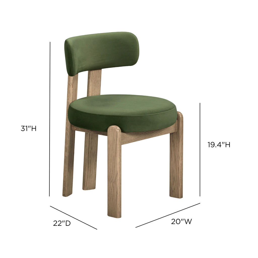 Odessa Green Performance Velvet Dining Chair