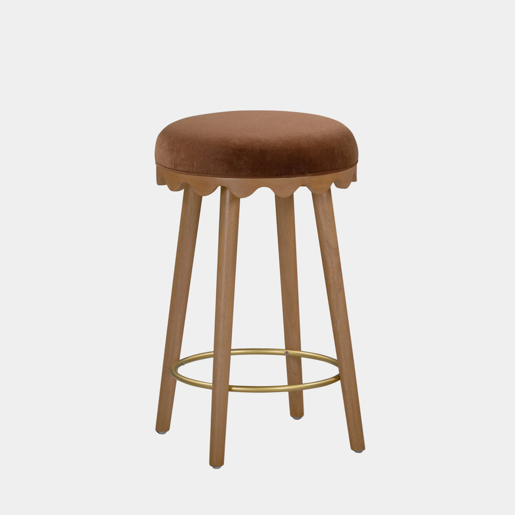 Oodle Performance Vegan Mohair Stool