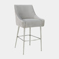 Beatrix Pleated Performance Velvet Stool