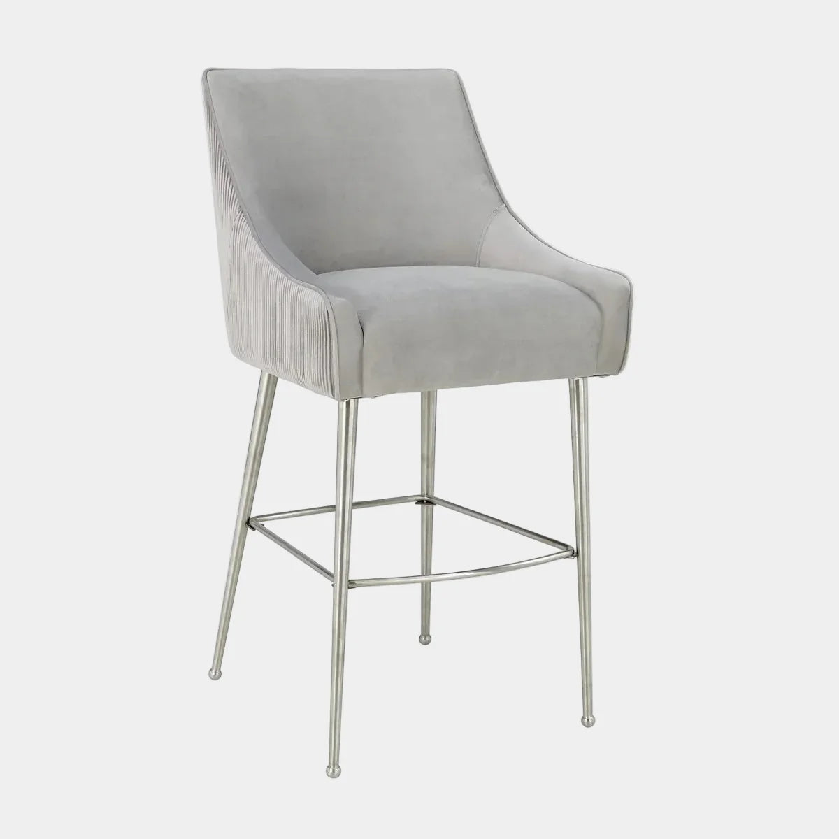 Beatrix Pleated Performance Velvet Stool