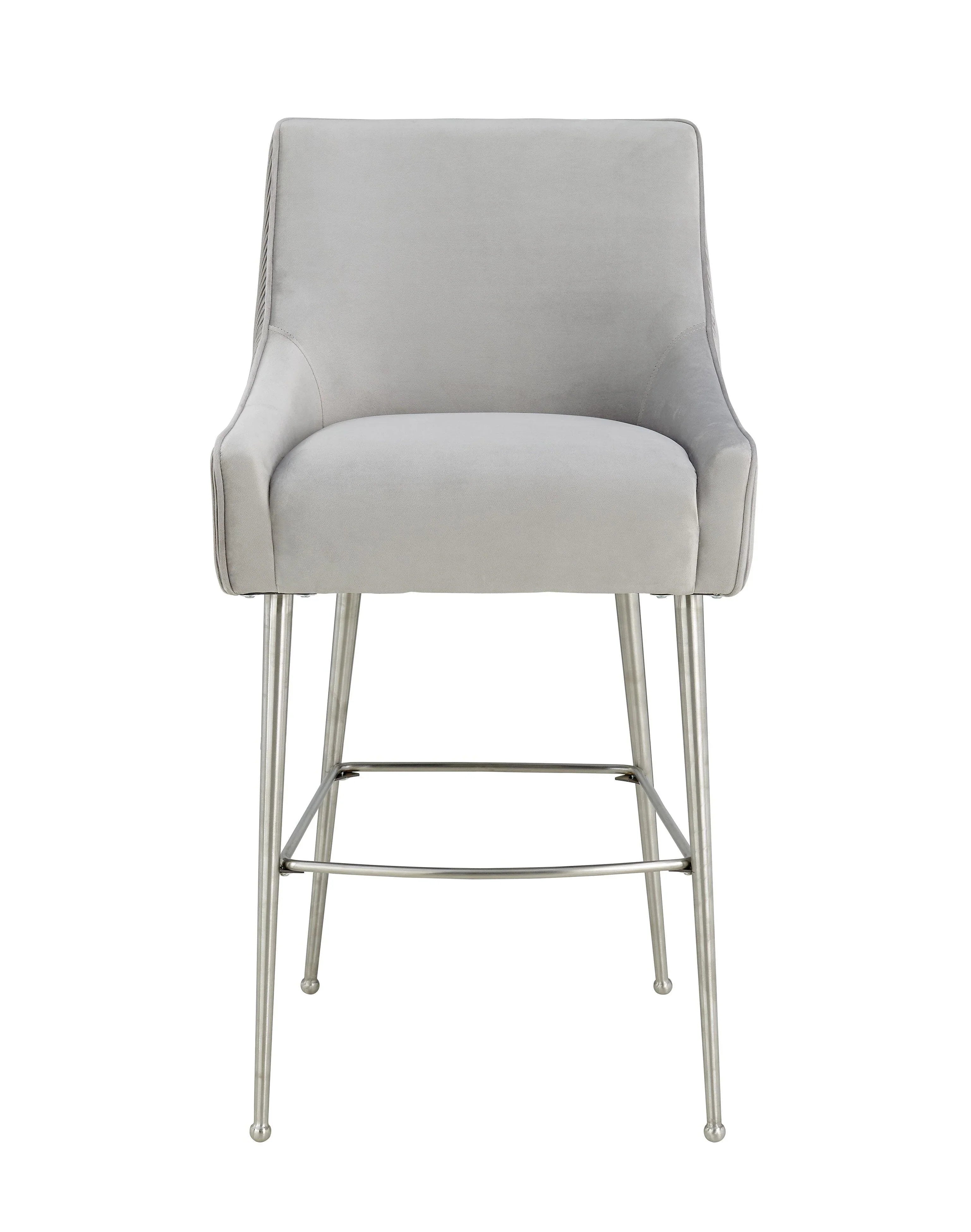 Beatrix Pleated Performance Velvet Stool