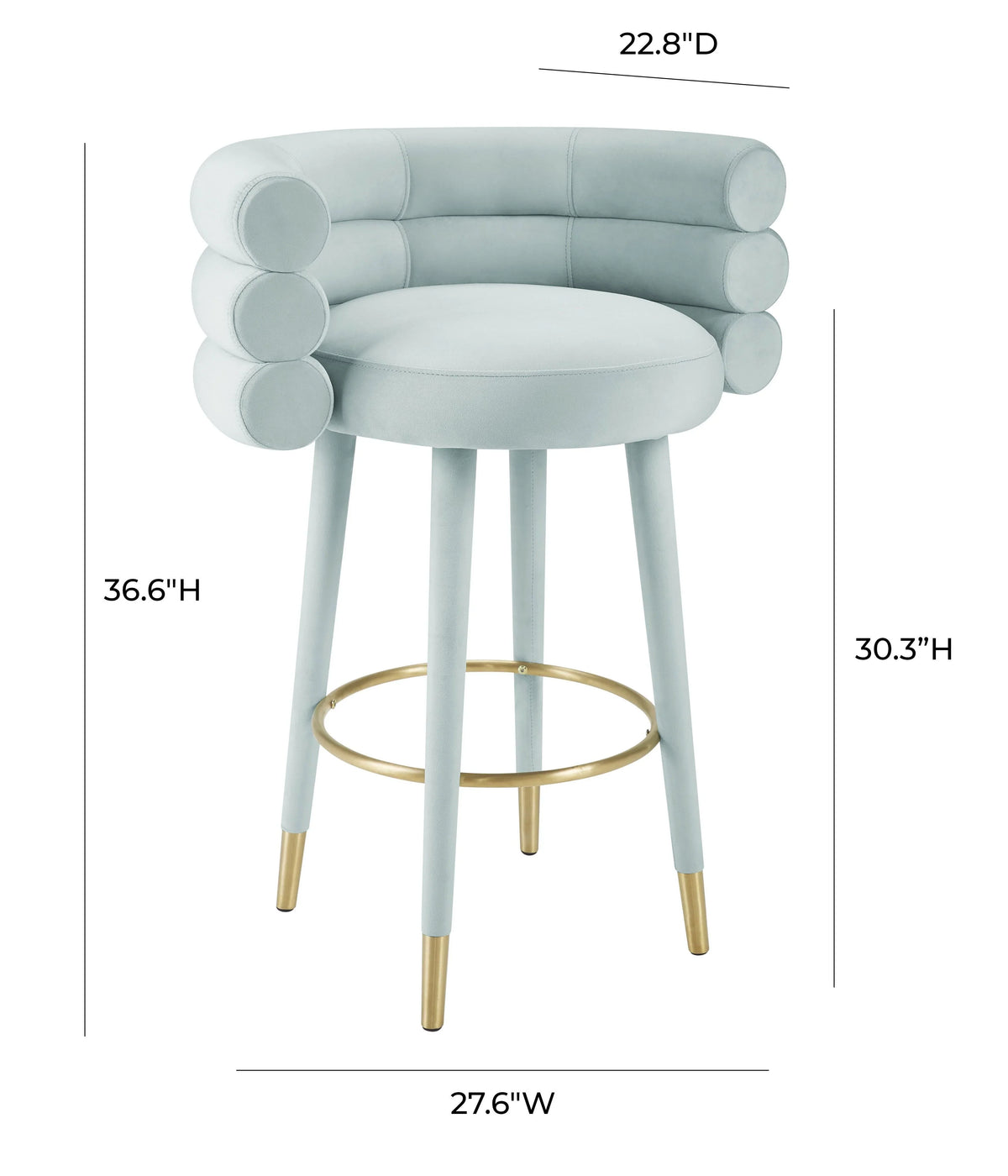 Betty Performance Velvet Stool