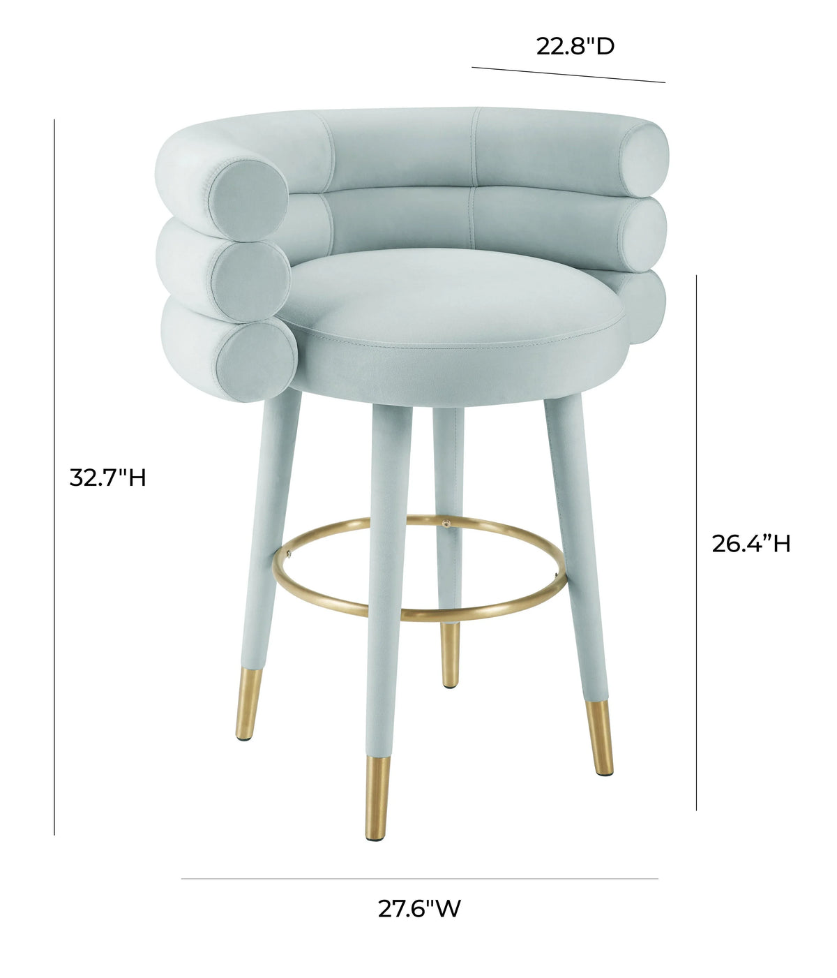 Betty Performance Velvet Stool