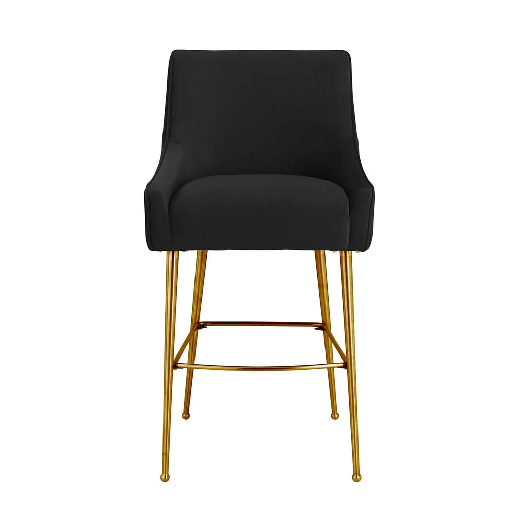 Beatrix Pleated Performance Velvet Stool