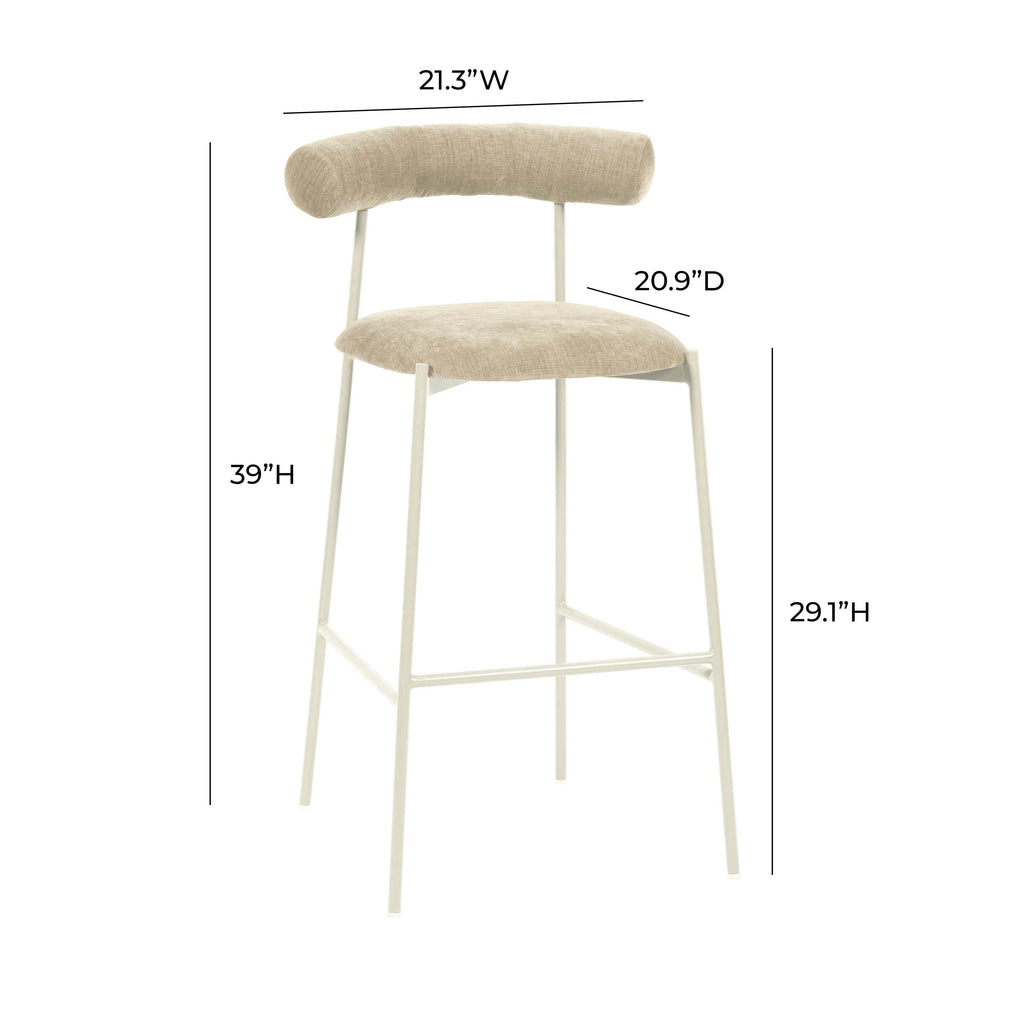 Liliana Performance Velvet Stool