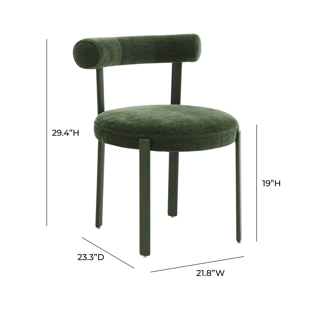 Margaret Performance Chenille Bolster Back Dining Chair