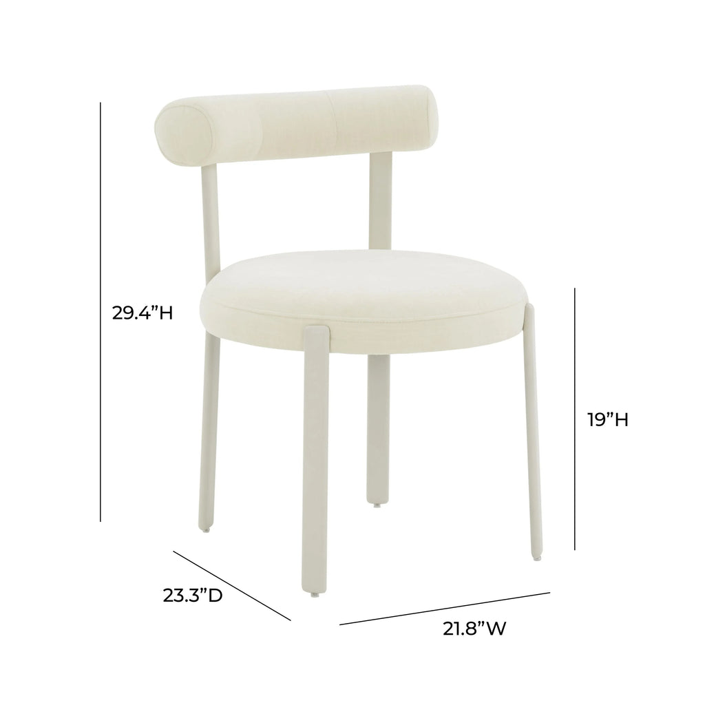 Margaret Performance Chenille Bolster Back Dining Chair