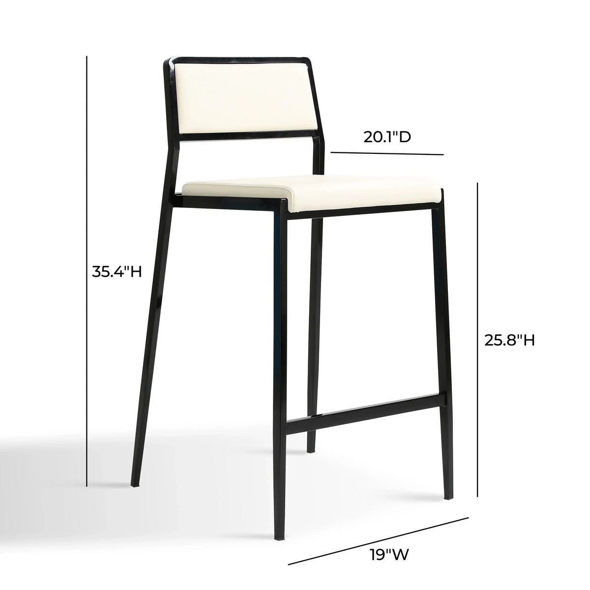 Gale Performance Vegan Leather Stackable Stool - Set of 2
