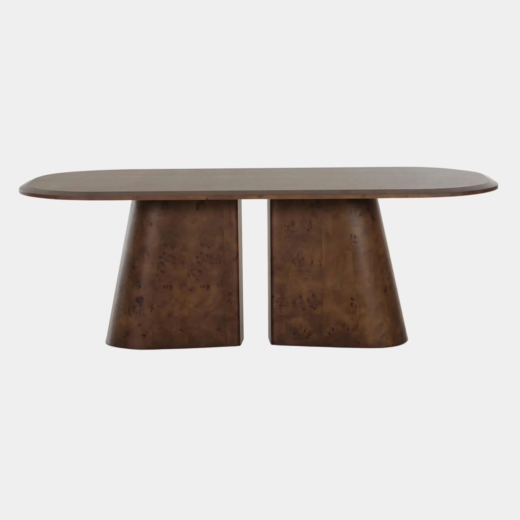 Gladyss 87" Burl Oval Dining Table