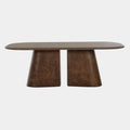 Gladyss 87" Burl Oval Dining Table