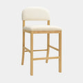 Calla Cream Performance Velvet Counter Stool