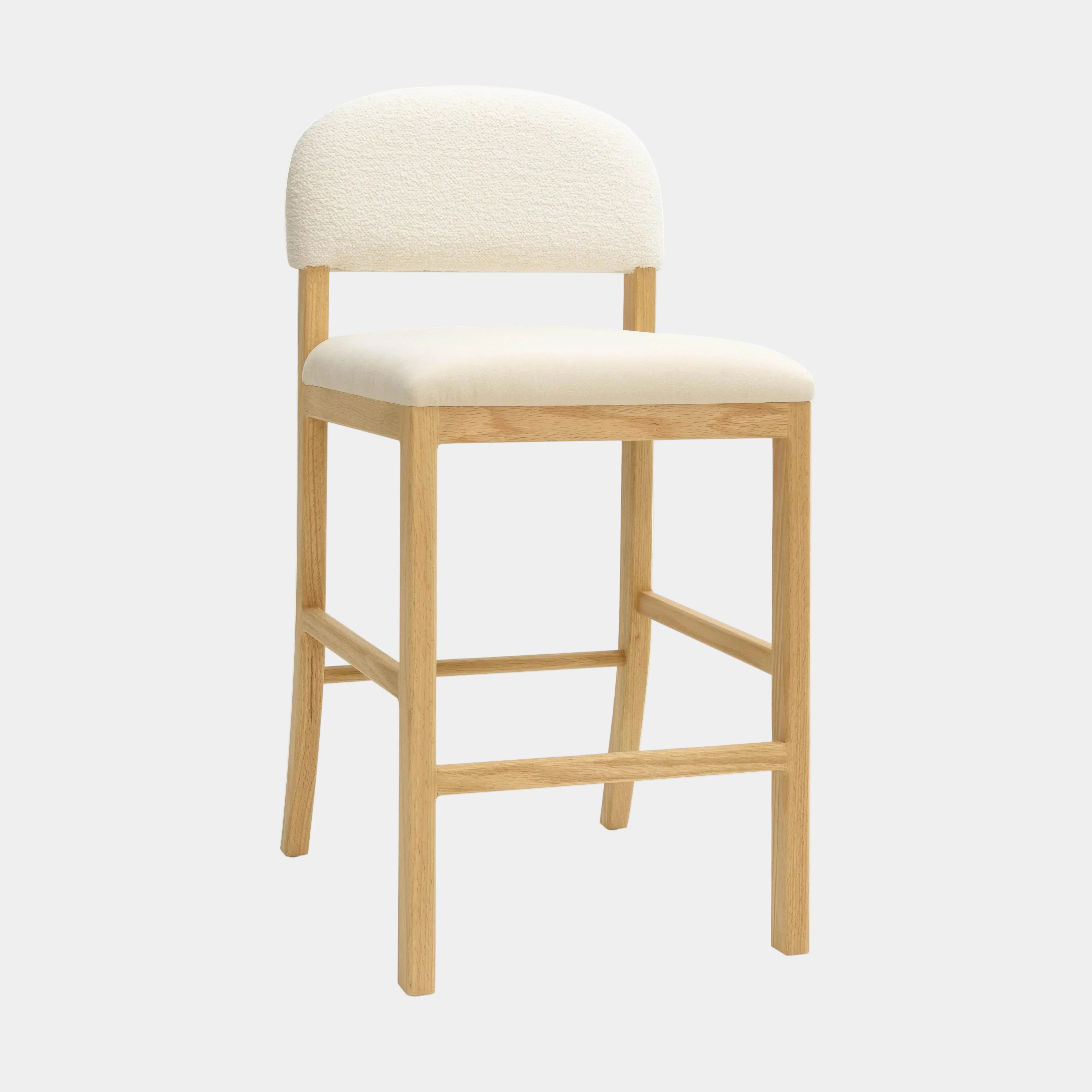 Calla Cream Performance Velvet Counter Stool