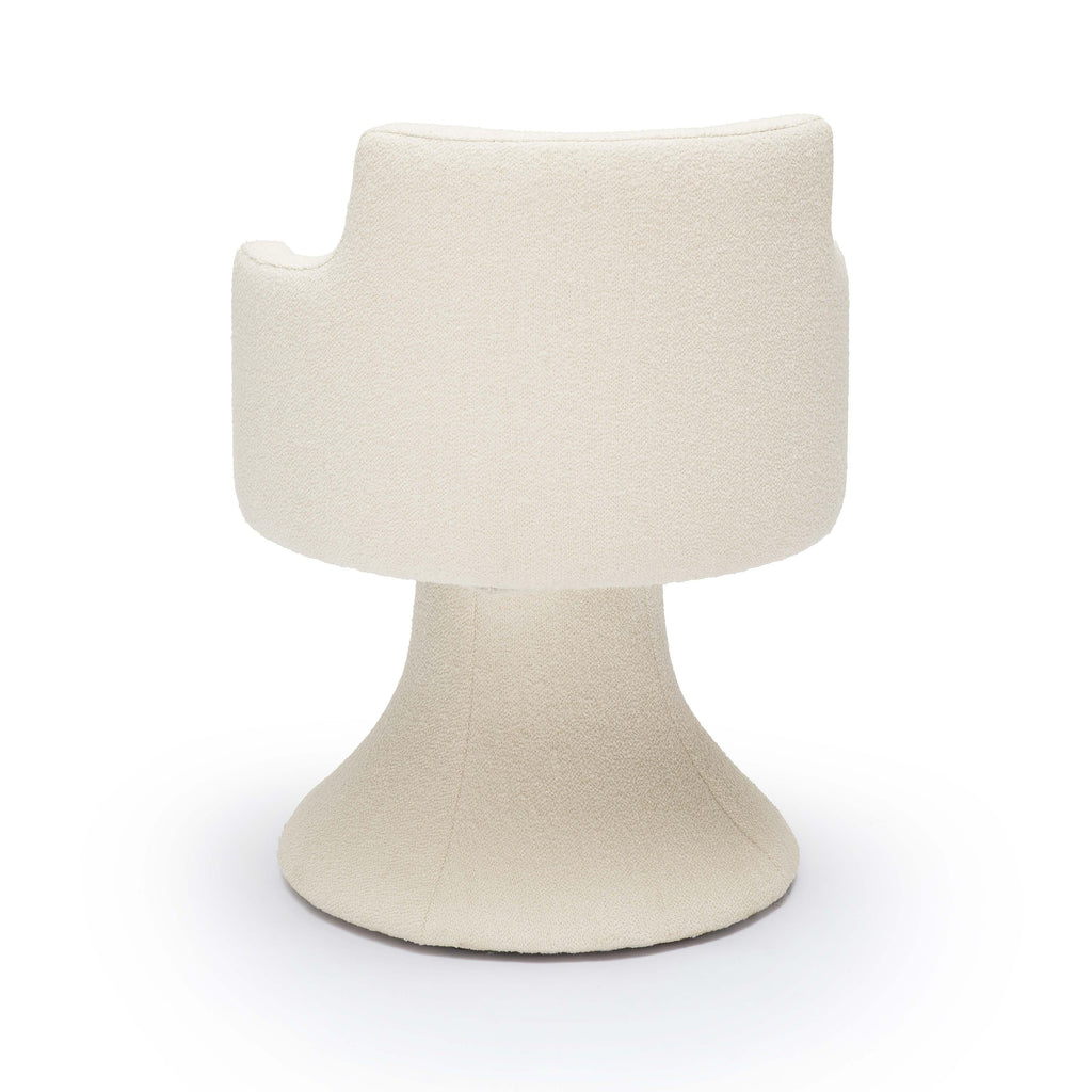 Jeffree Performance Boucle Swivel Dining Chair