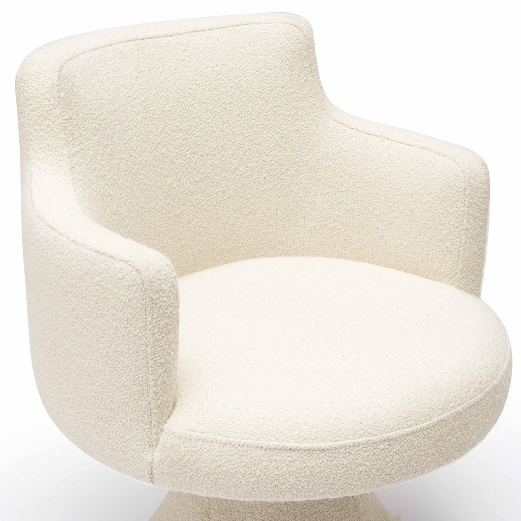 Jeffree Performance Boucle Swivel Dining Chair