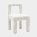 Hazel Cream Patterned Performance Jacquard Dining Chair