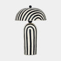 Maiori Striped Papier Mache Table Lamp