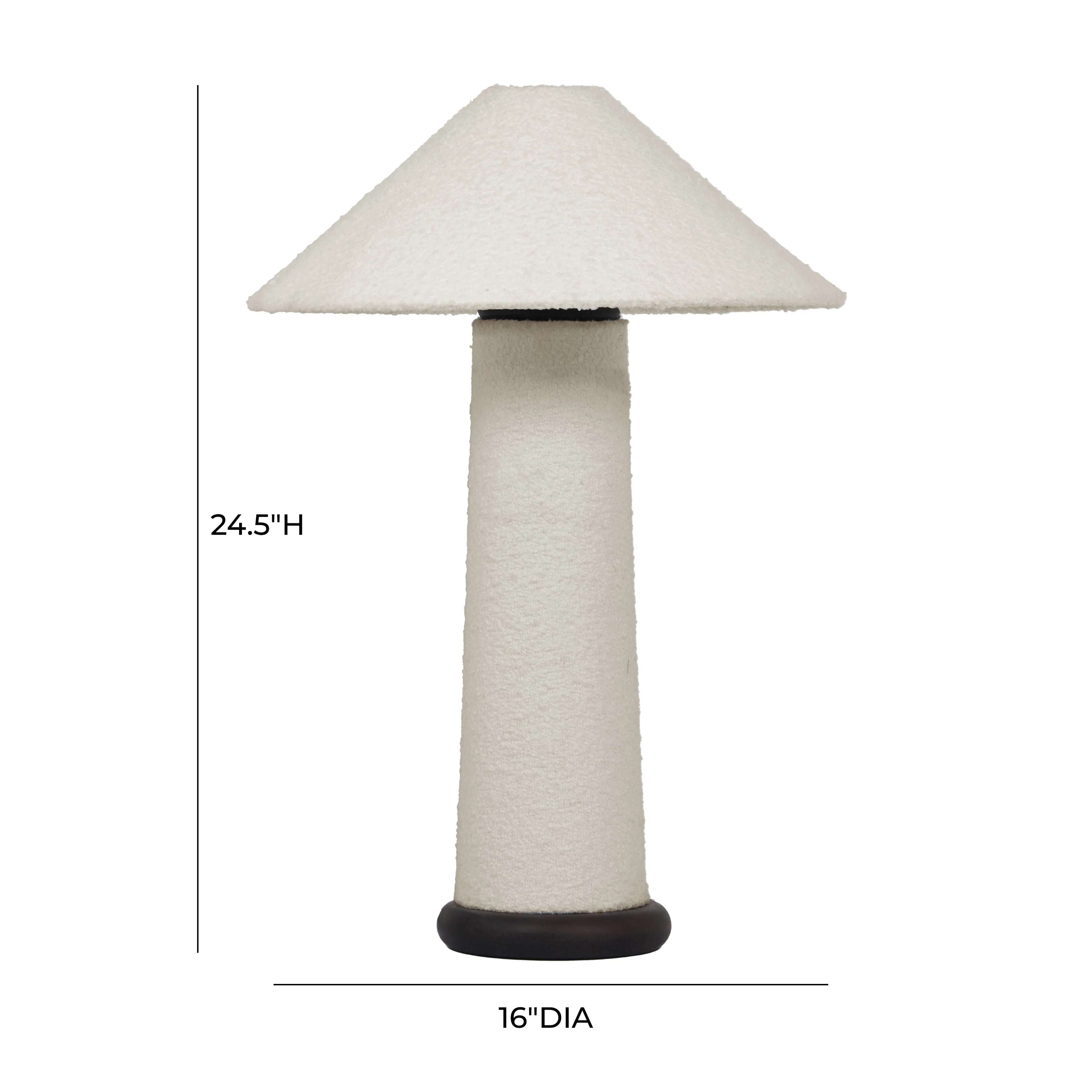 Faith White Boucle Table Lamp