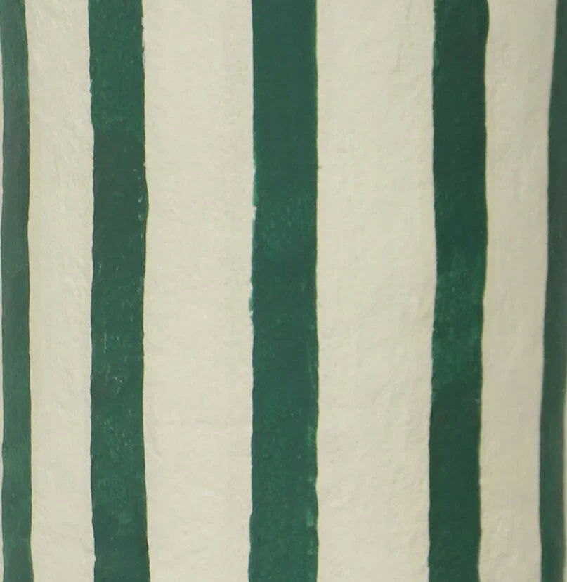 Maiori Striped Papier Mache Table Lamp