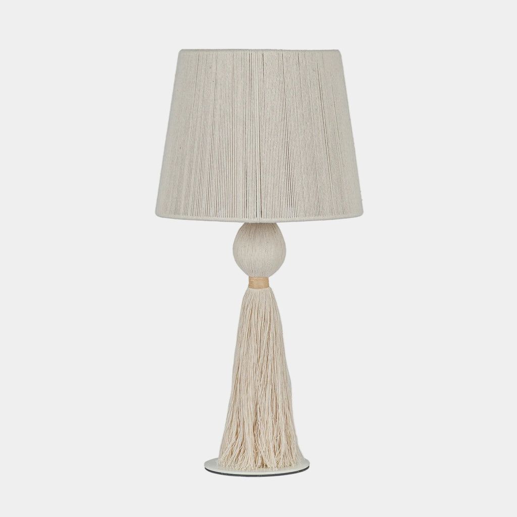 Samba White Cotton Table Lamp
