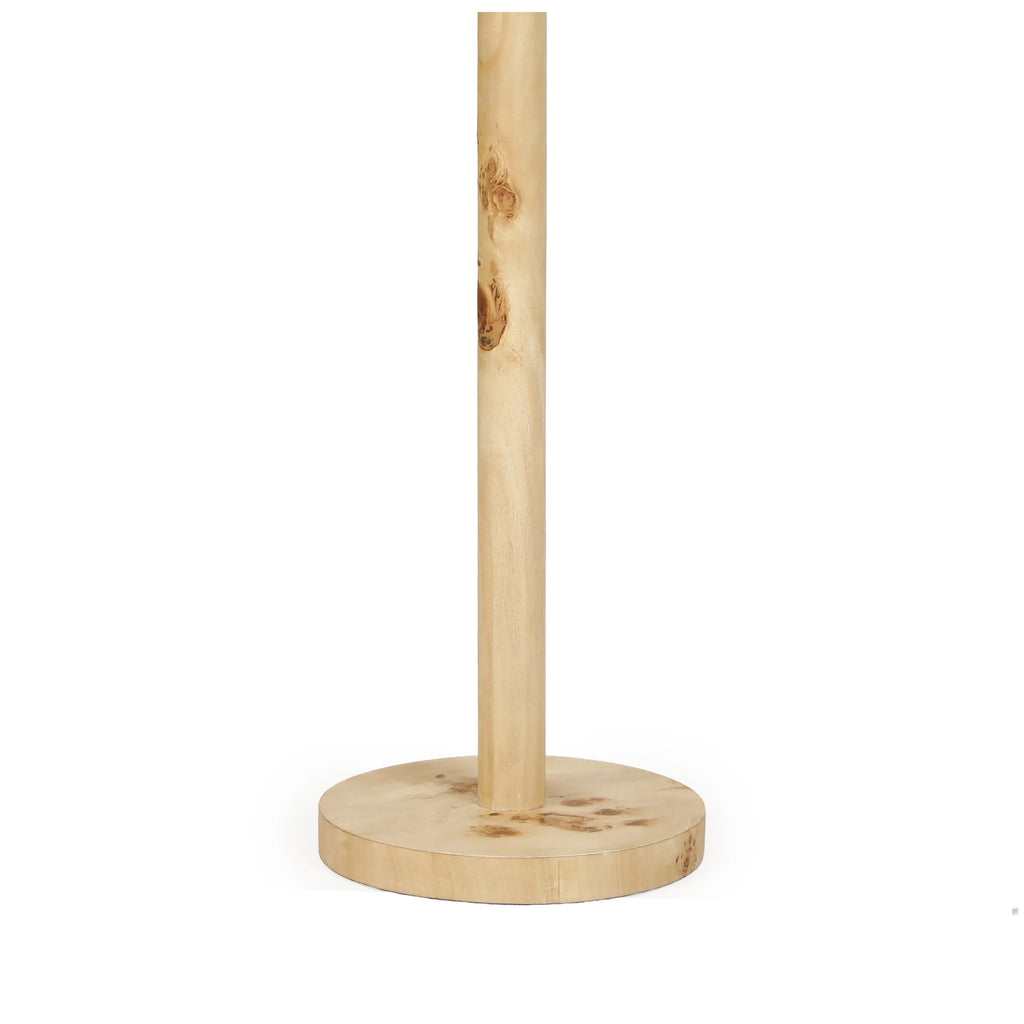 Lamia Natural Burl and Raffia Contract-Grade Table Lamp