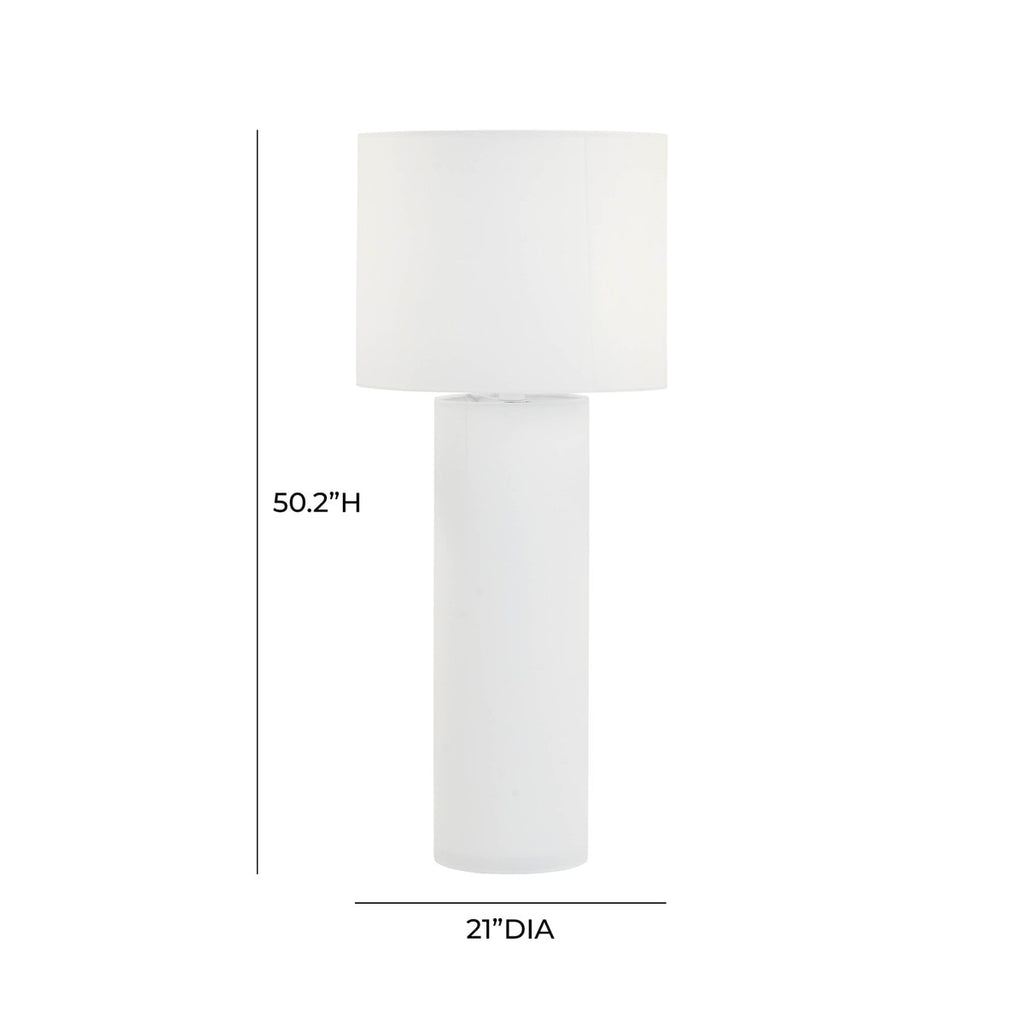 Cleopatra Cream Linen Floor Lamp